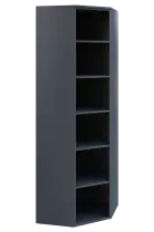 V 6 - 7 kancelářská skříň, rohová, 2150x700x700, antracit